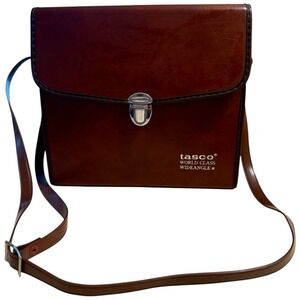 Tasco World Class Binoculars 450z Zip 10x50 Wide Angle With Leather Case Vintage